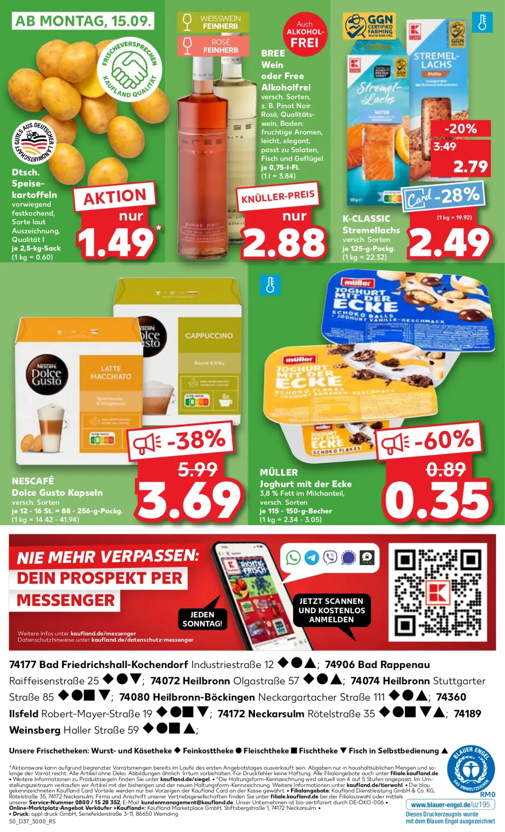 Kaufland Prospekt KW37 mit aktuellen Angeboten und attraktiven Rabatten – günstige Lebensmittel, Sparen Sie bei Kaufland Prospekt diese Woche!