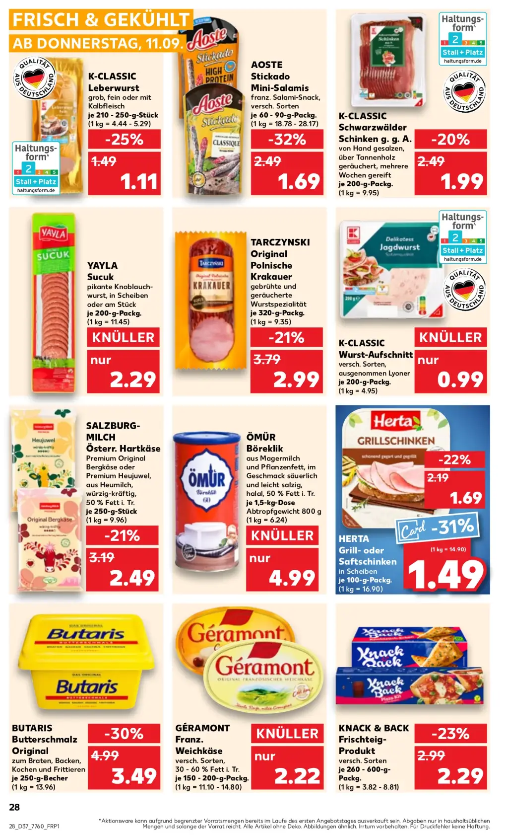 Kaufland Prospekt KW37 mit aktuellen Angeboten und attraktiven Rabatten – günstige Lebensmittel, Sparen Sie bei Kaufland Prospekt diese Woche!