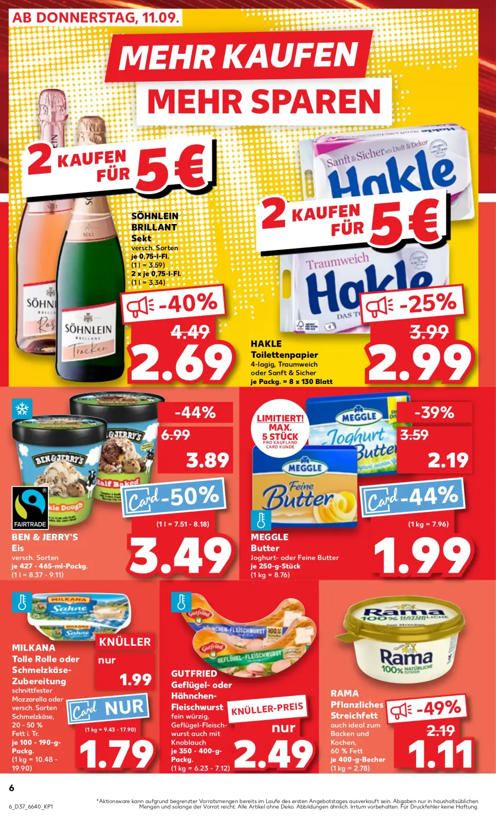Kaufland Prospekt KW37 mit aktuellen Angeboten und attraktiven Rabatten – günstige Lebensmittel, Sparen Sie bei Kaufland Prospekt diese Woche!