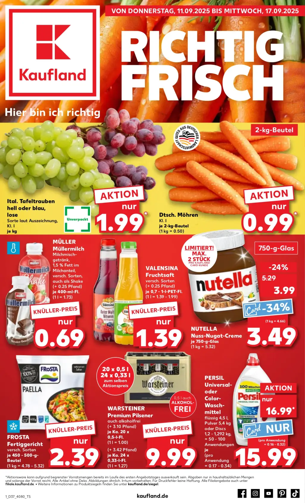 Kaufland Prospekt KW37 mit aktuellen Angeboten und attraktiven Rabatten – günstige Lebensmittel, Sparen Sie bei Kaufland Prospekt diese Woche!
