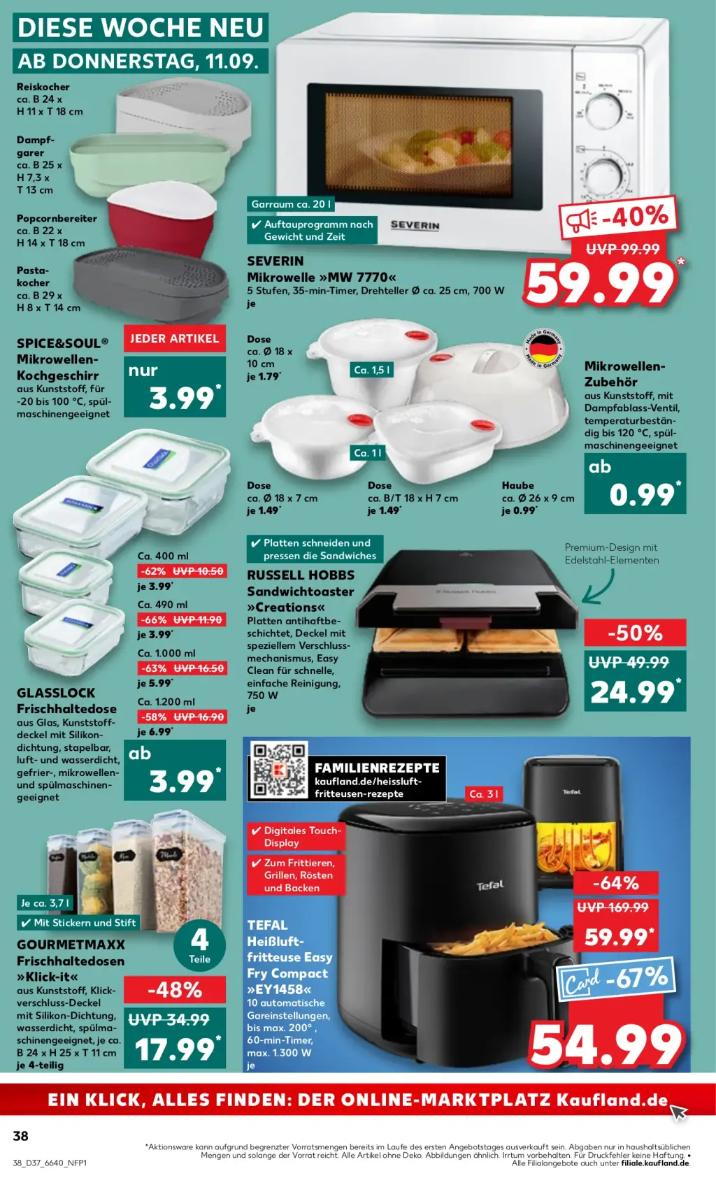 Kaufland Prospekt KW37 mit aktuellen Angeboten und attraktiven Rabatten – günstige Lebensmittel, Sparen Sie bei Kaufland Prospekt diese Woche!