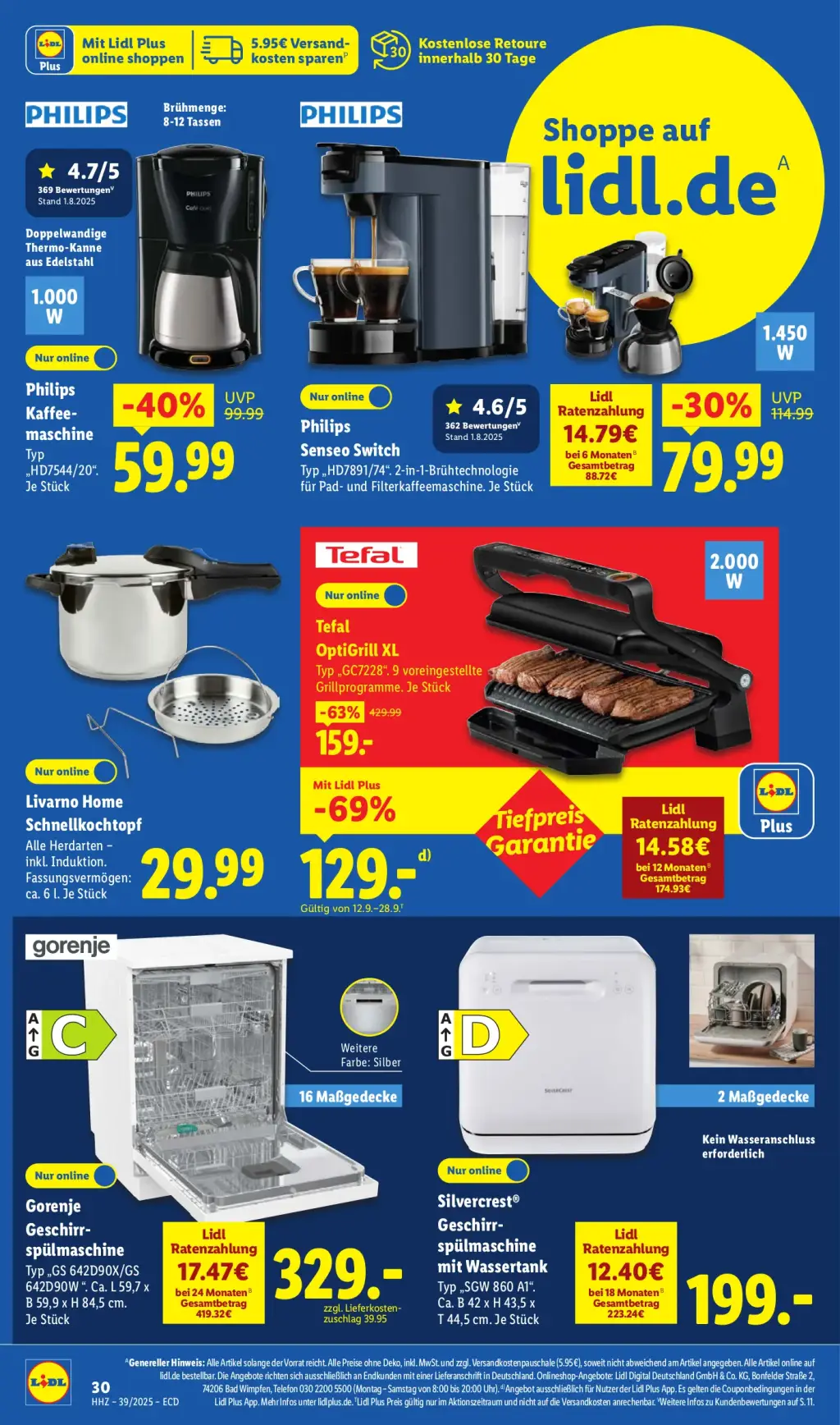 Lidl Prospekt KW39 mit aktuellen Angeboten und attraktiven Rabatten – günstige Lebensmittel, Sparen Sie bei Lidl Prospekt diese Woche!