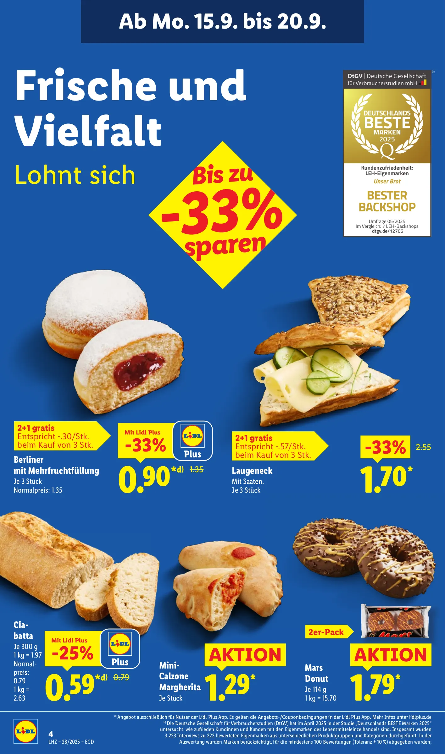 Lidl Prospekt KW38 mit aktuellen Angeboten und attraktiven Rabatten – günstige Lebensmittel, Sparen Sie bei Lidl Prospekt diese Woche!
