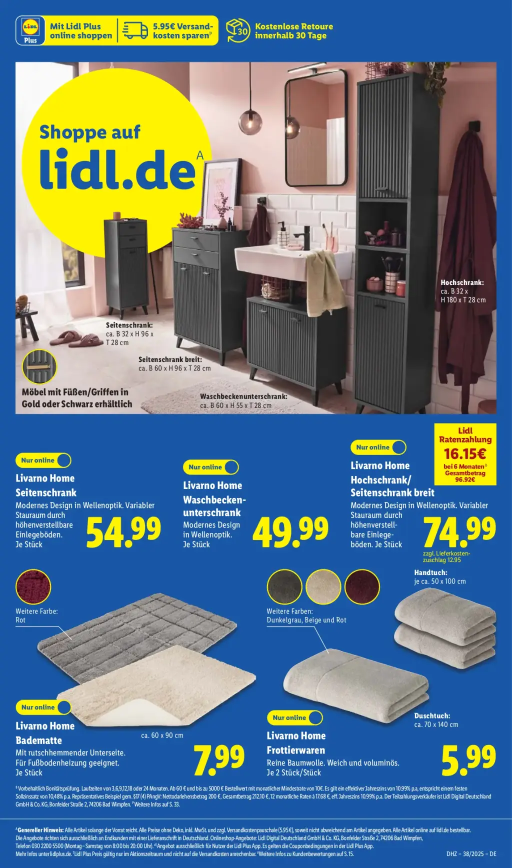 Lidl Prospekt KW38 mit aktuellen Angeboten und attraktiven Rabatten – günstige Lebensmittel, Sparen Sie bei Lidl Prospekt diese Woche!