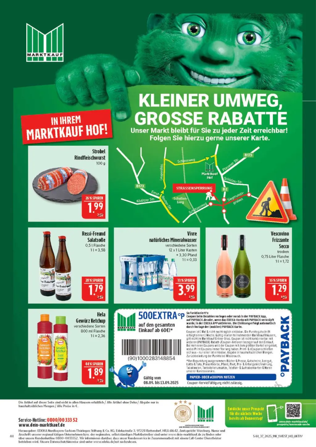 Marktkauf Prospekt KW37 mit aktuellen Angeboten und attraktiven Rabatten – günstige Lebensmittel, Sparen Sie bei Marktkauf Prospekt diese Woche!