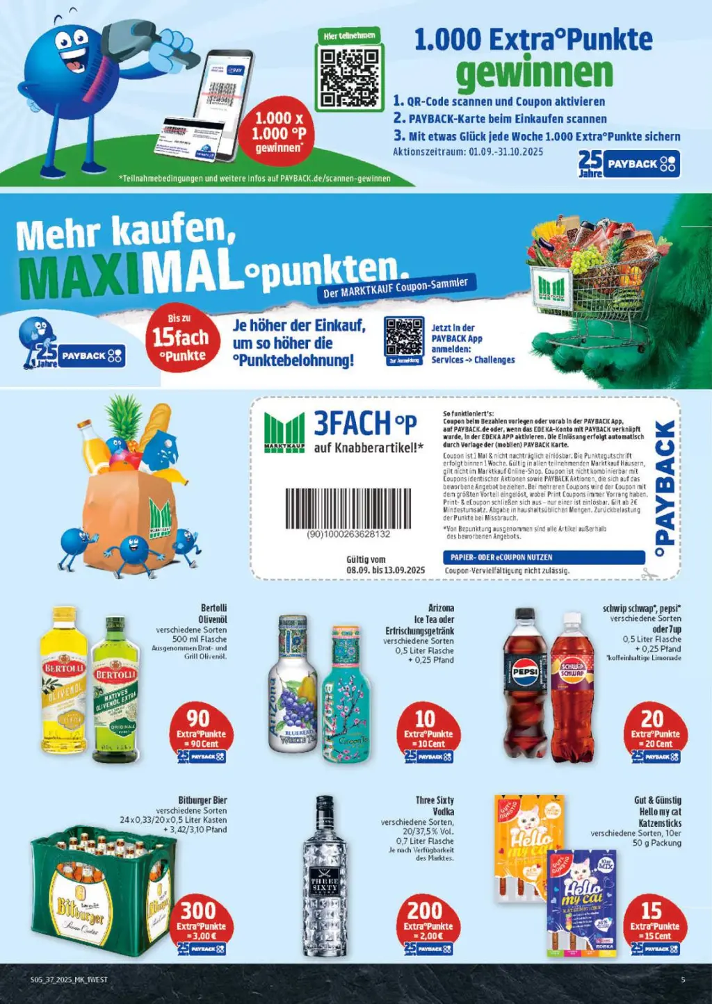 Marktkauf Prospekt KW37 mit aktuellen Angeboten und attraktiven Rabatten – günstige Lebensmittel, Sparen Sie bei Marktkauf Prospekt diese Woche!