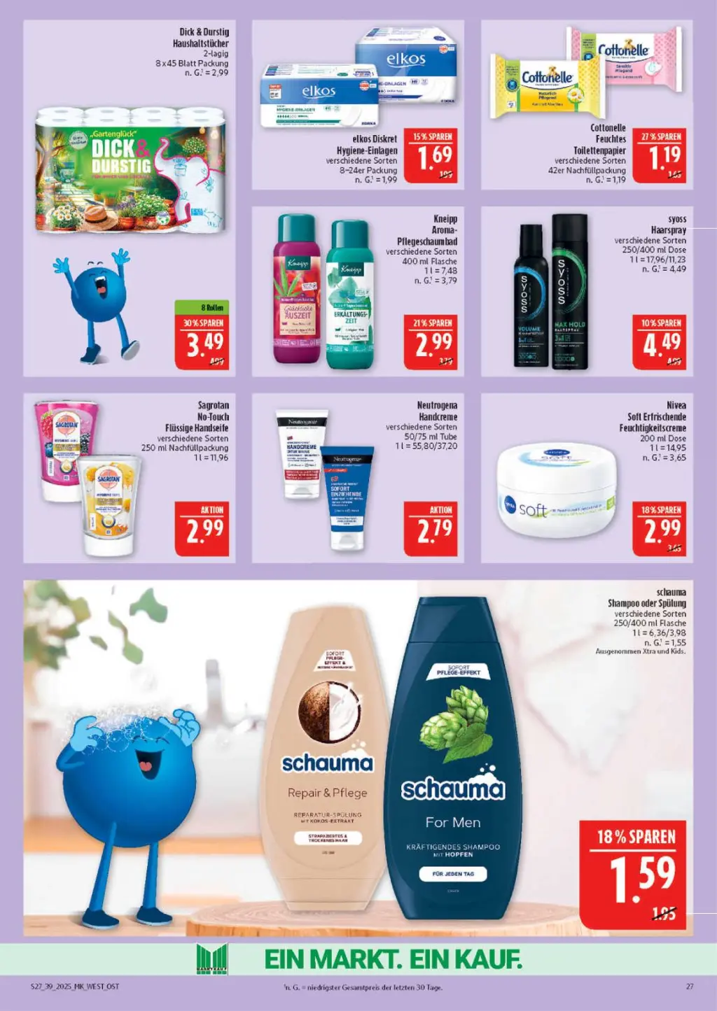 Marktkauf Prospekt KW39 mit aktuellen Angeboten und attraktiven Rabatten – günstige Lebensmittel, Sparen Sie bei Marktkauf Prospekt diese Woche!