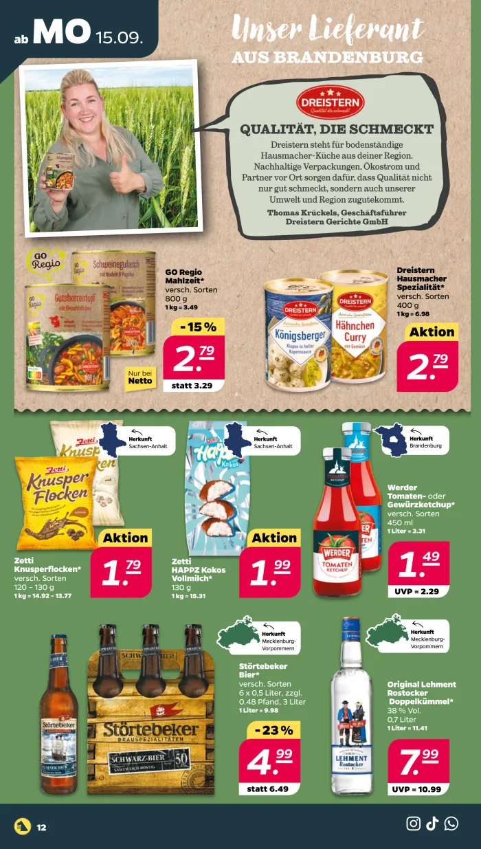 NETTO Prospekt KW38 mit aktuellen Angeboten und attraktiven Rabatten – günstige Lebensmittel, Sparen Sie bei NETTO Prospekt diese Woche!