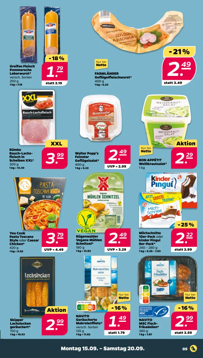 NETTO Prospekt KW38 mit aktuellen Angeboten und attraktiven Rabatten – günstige Lebensmittel, Sparen Sie bei NETTO Prospekt diese Woche!