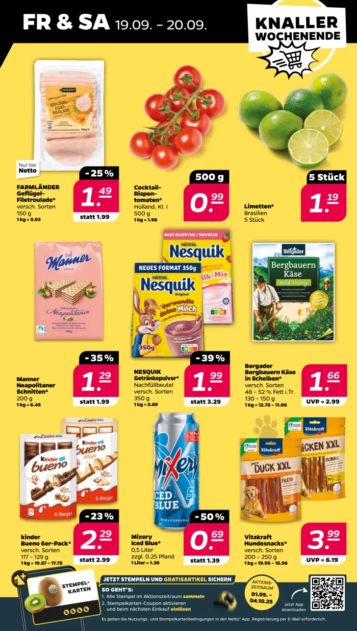 NETTO Prospekt KW38 mit aktuellen Angeboten und attraktiven Rabatten – günstige Lebensmittel, Sparen Sie bei NETTO Prospekt diese Woche!