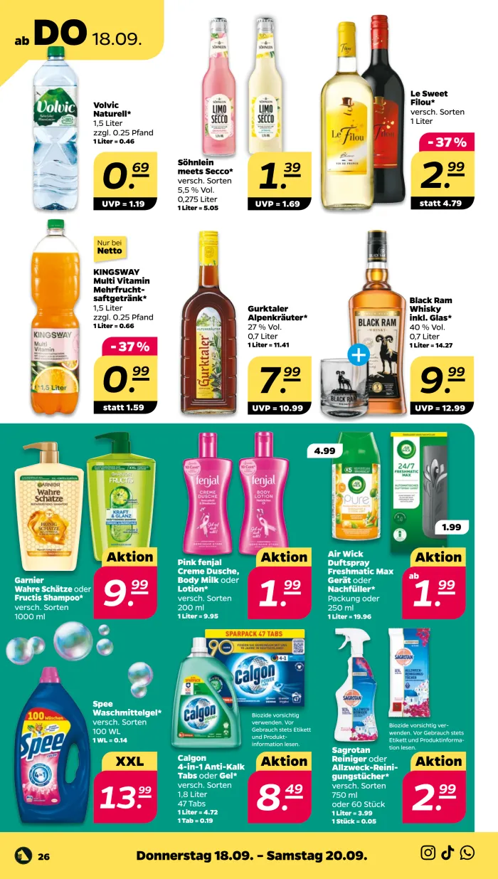 NETTO Prospekt KW38 mit aktuellen Angeboten und attraktiven Rabatten – günstige Lebensmittel, Sparen Sie bei NETTO Prospekt diese Woche!