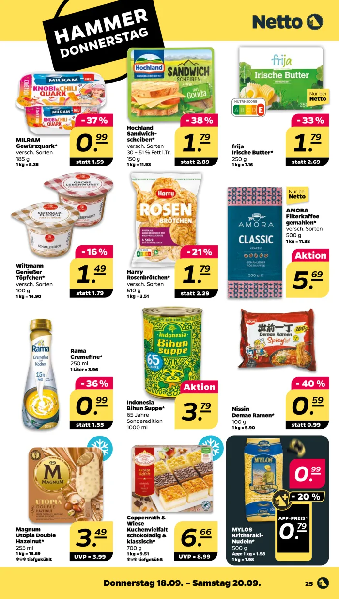 NETTO Prospekt KW38 mit aktuellen Angeboten und attraktiven Rabatten – günstige Lebensmittel, Sparen Sie bei NETTO Prospekt diese Woche!