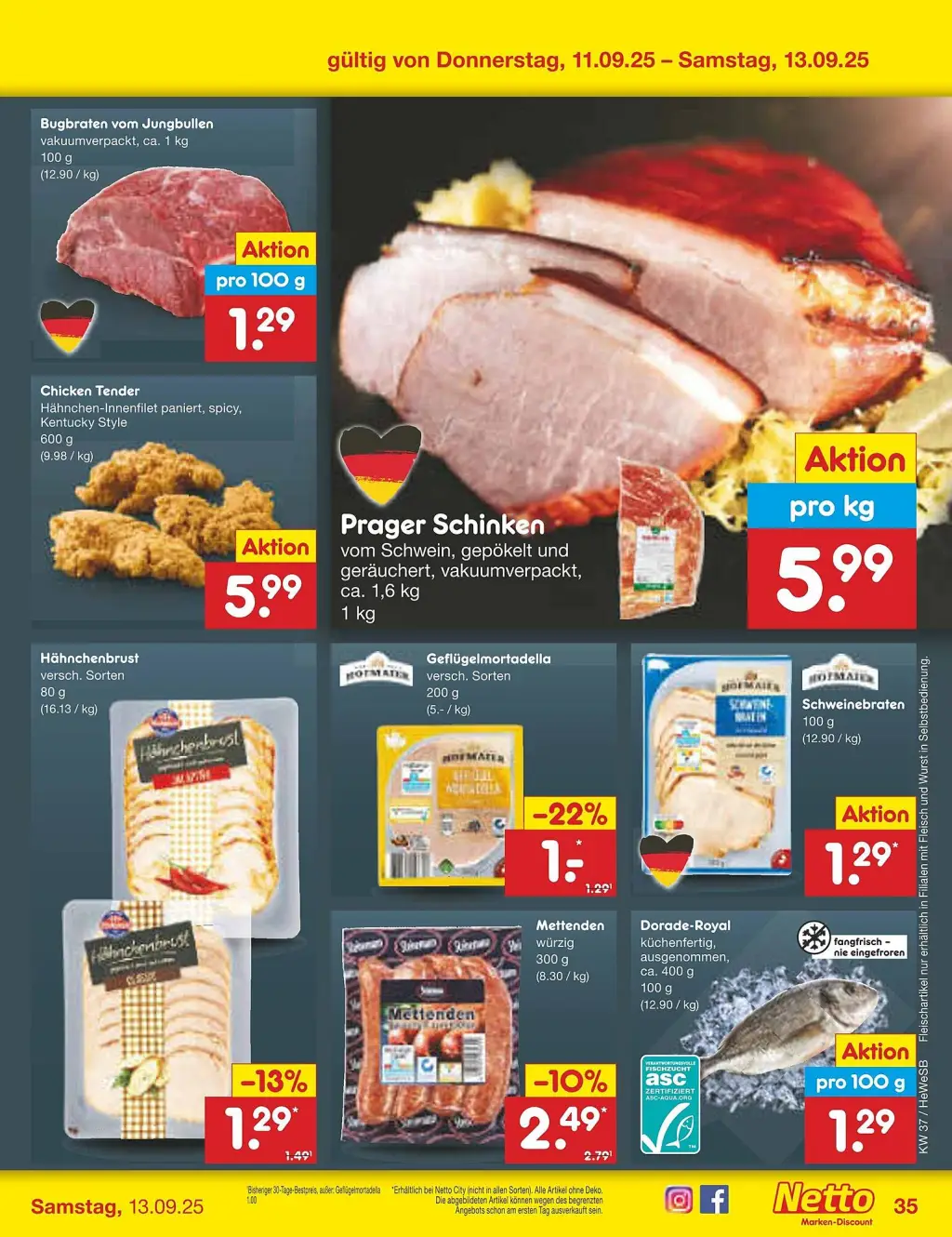 Netto Marken-Discount Prospekt KW37 mit aktuellen Angeboten und attraktiven Rabatten – günstige Lebensmittel, Sparen Sie bei Netto Marken-Discount Prospekt diese Woche!