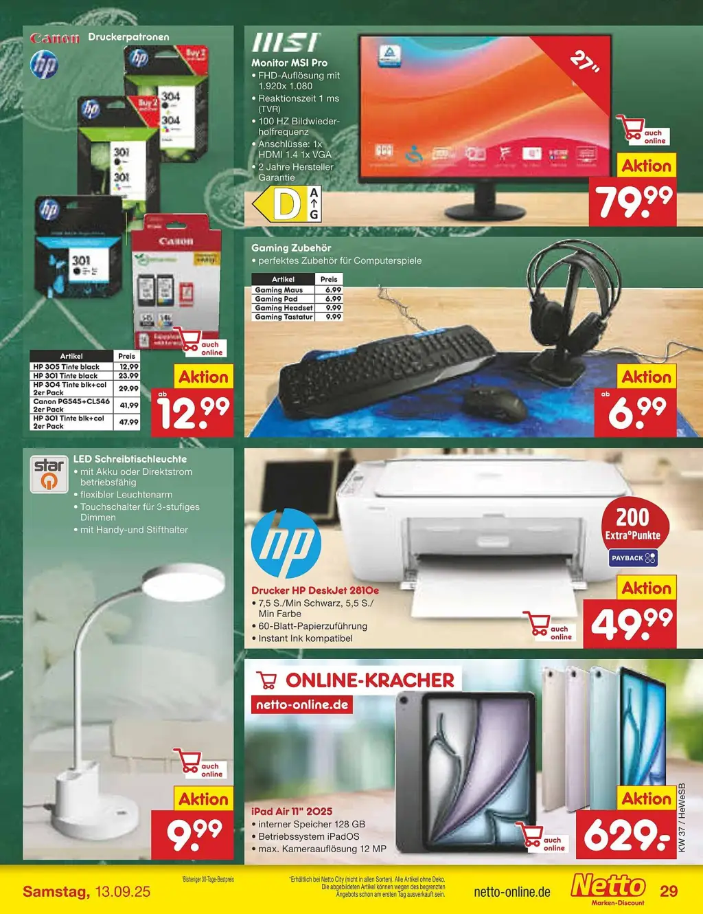 Netto Marken-Discount Prospekt KW37 mit aktuellen Angeboten und attraktiven Rabatten – günstige Lebensmittel, Sparen Sie bei Netto Marken-Discount Prospekt diese Woche!