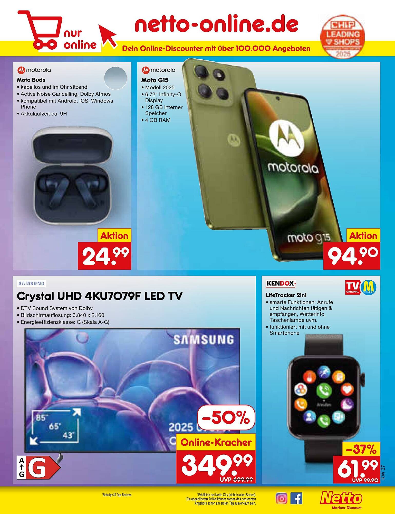 Netto Marken-Discount Prospekt KW37 mit aktuellen Angeboten und attraktiven Rabatten – günstige Lebensmittel, Sparen Sie bei Netto Marken-Discount Prospekt diese Woche!