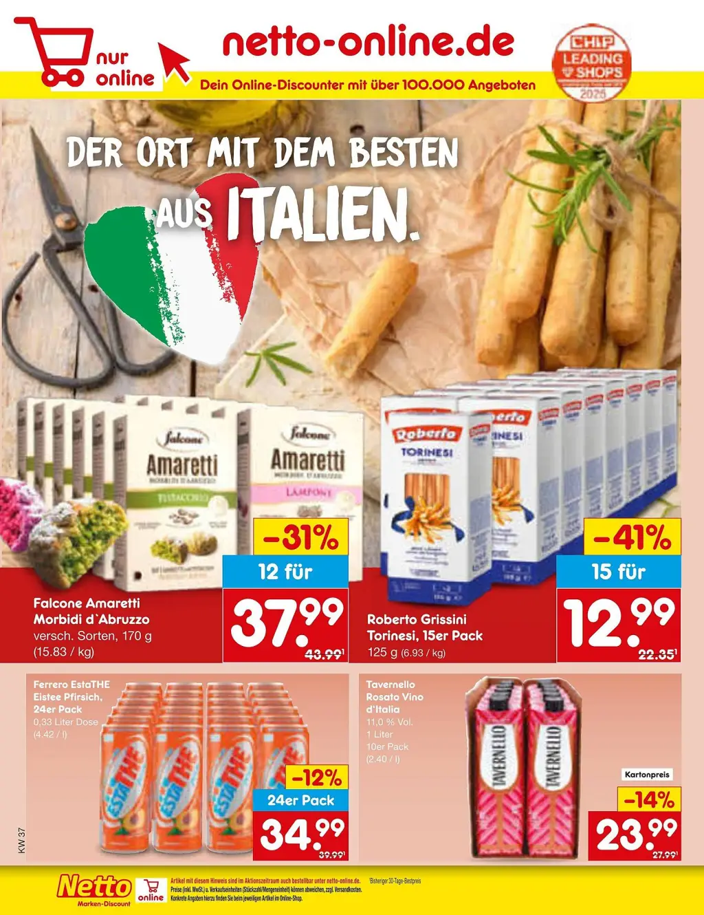 Netto Marken-Discount Prospekt KW37 mit aktuellen Angeboten und attraktiven Rabatten – günstige Lebensmittel, Sparen Sie bei Netto Marken-Discount Prospekt diese Woche!