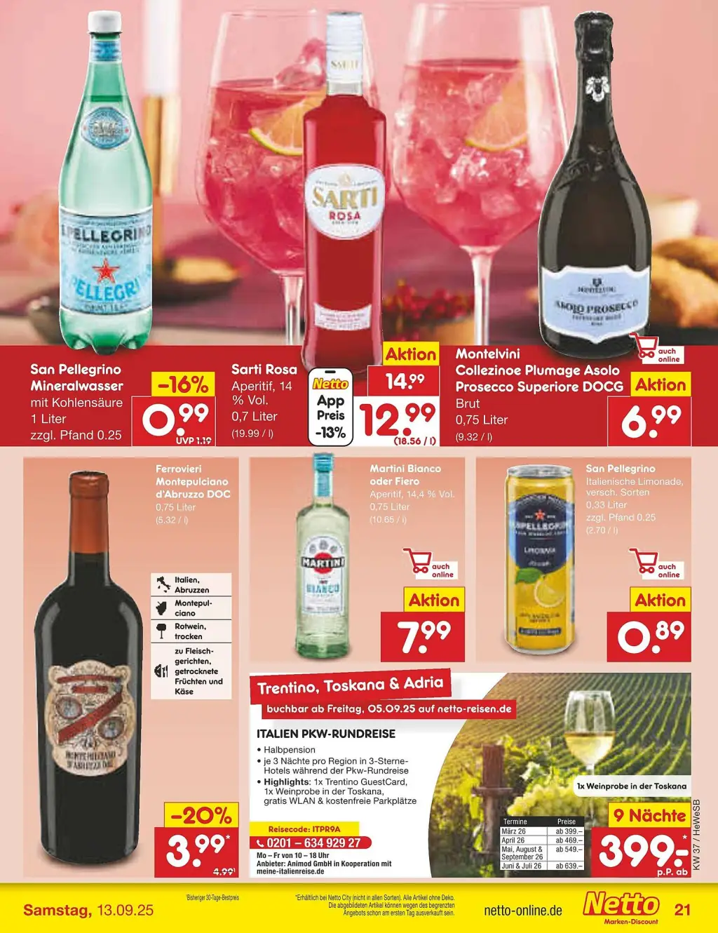 Netto Marken-Discount Prospekt KW37 mit aktuellen Angeboten und attraktiven Rabatten – günstige Lebensmittel, Sparen Sie bei Netto Marken-Discount Prospekt diese Woche!