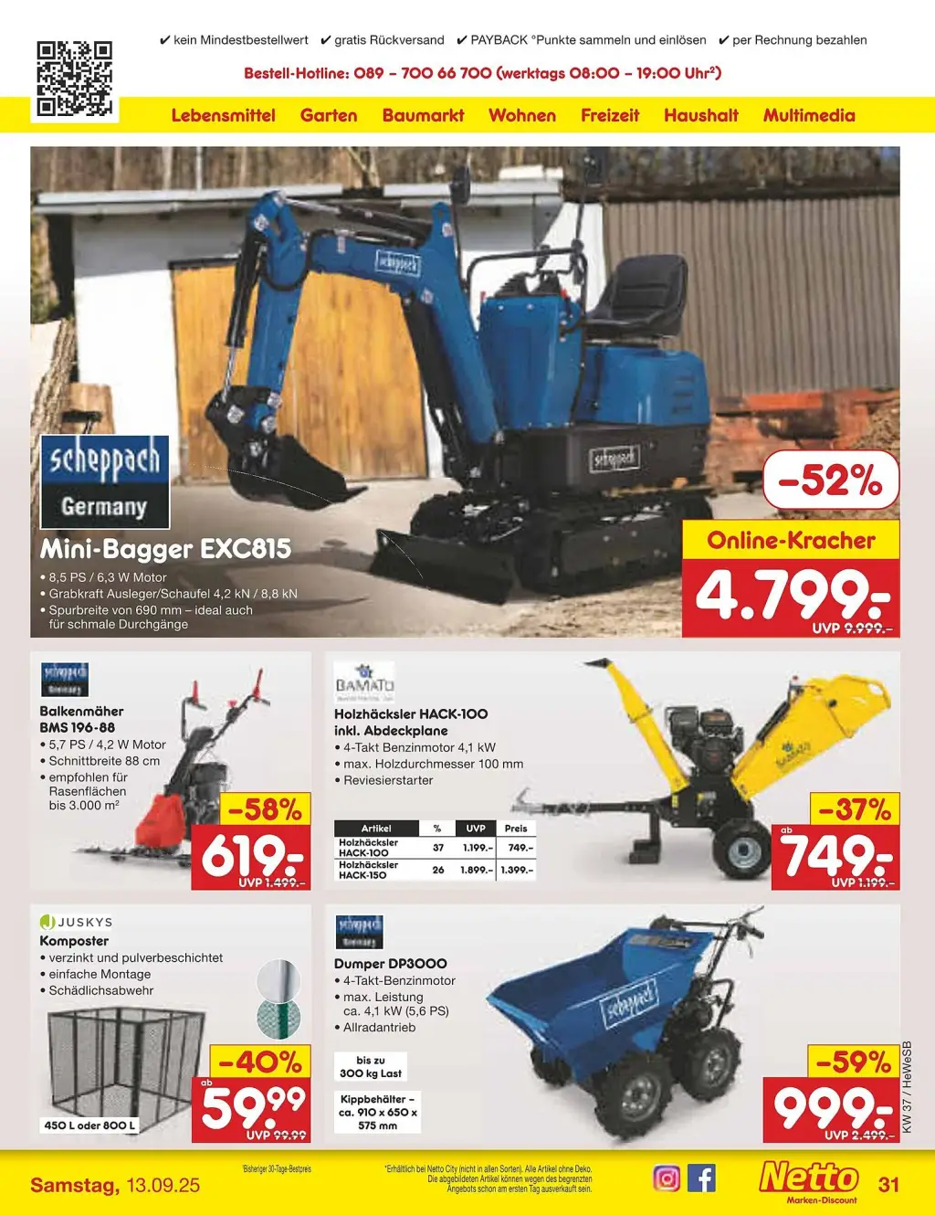 Netto Marken-Discount Prospekt KW37 mit aktuellen Angeboten und attraktiven Rabatten – günstige Lebensmittel, Sparen Sie bei Netto Marken-Discount Prospekt diese Woche!