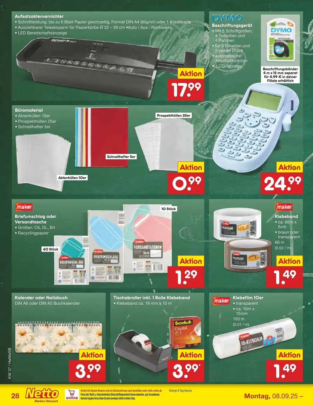 Netto Marken-Discount Prospekt KW37 mit aktuellen Angeboten und attraktiven Rabatten – günstige Lebensmittel, Sparen Sie bei Netto Marken-Discount Prospekt diese Woche!
