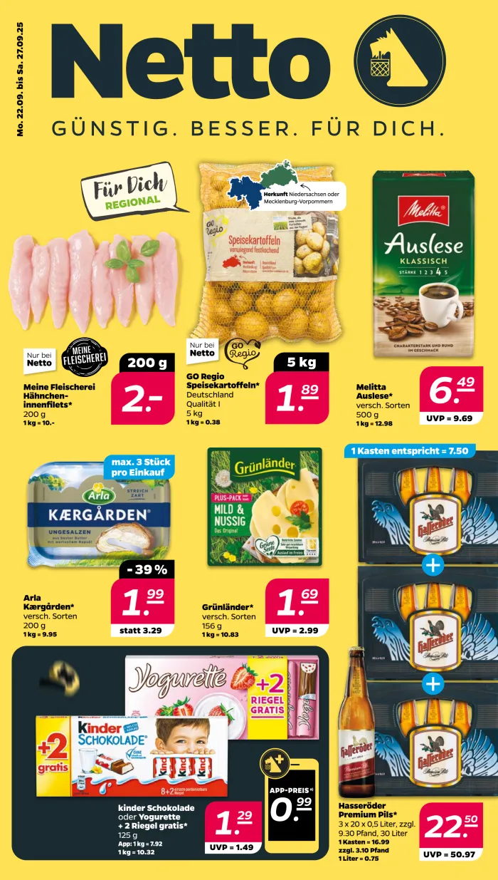 NETTO Prospekt KW39 mit aktuellen Angeboten und attraktiven Rabatten – günstige Lebensmittel, Sparen Sie bei NETTO Prospekt diese Woche!