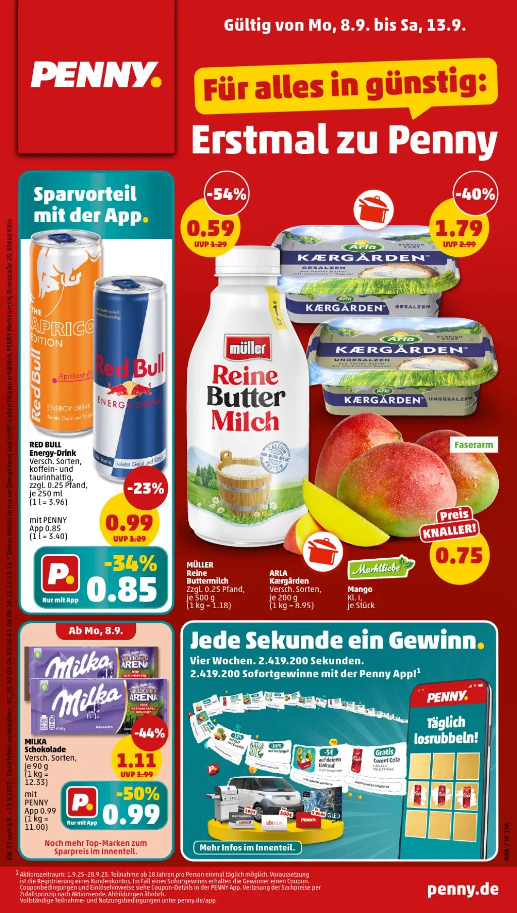 PENNY Prospekt KW37 mit aktuellen Angeboten und attraktiven Rabatten – günstige Lebensmittel, Sparen Sie bei PENNY Prospekt diese Woche!