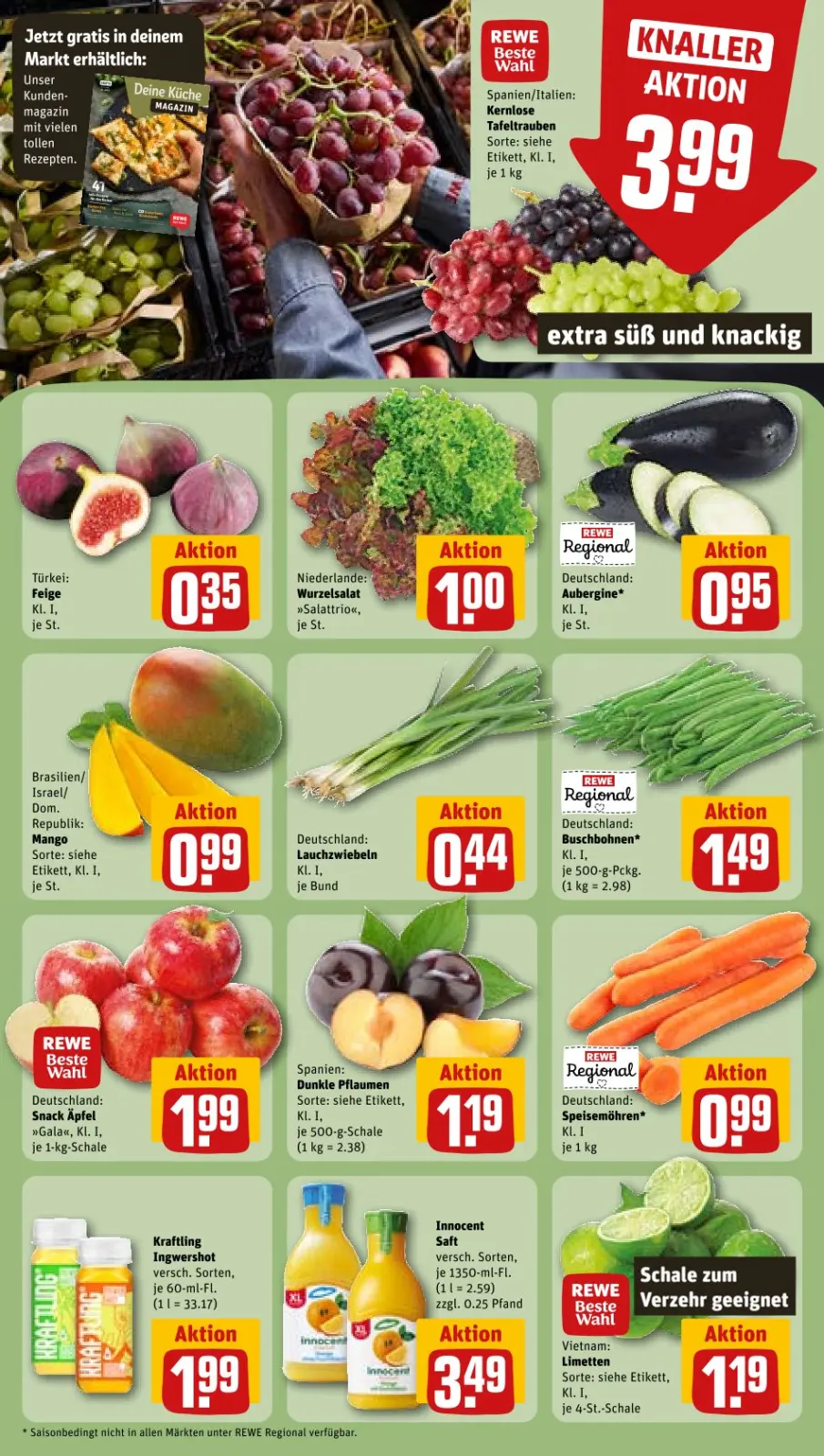 REWE Prospekt KW38 mit aktuellen Angeboten und attraktiven Rabatten – günstige Lebensmittel, Sparen Sie bei REWE Prospekt diese Woche!