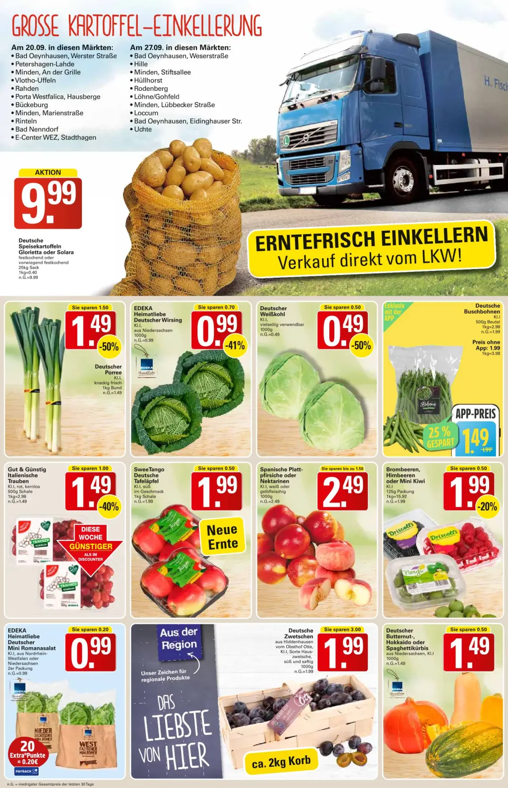 WEZ Prospekt KW38 mit aktuellen Angeboten und attraktiven Rabatten – günstige Lebensmittel, Sparen Sie bei WEZ Prospekt diese Woche!