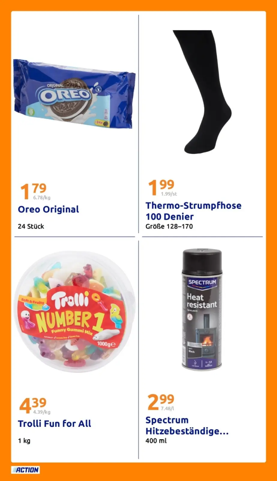 Action Prospekt KW43 mit aktuellen Angeboten und attraktiven Rabatten – günstige Lebensmittel, Sparen Sie bei Action Prospekt diese Woche!