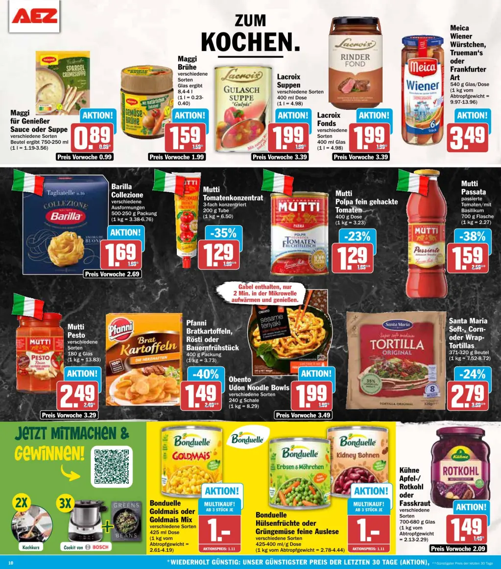 AEZ Prospekt KW41 mit aktuellen Angeboten und attraktiven Rabatten – günstige Lebensmittel, Sparen Sie bei AEZ Prospekt diese Woche!