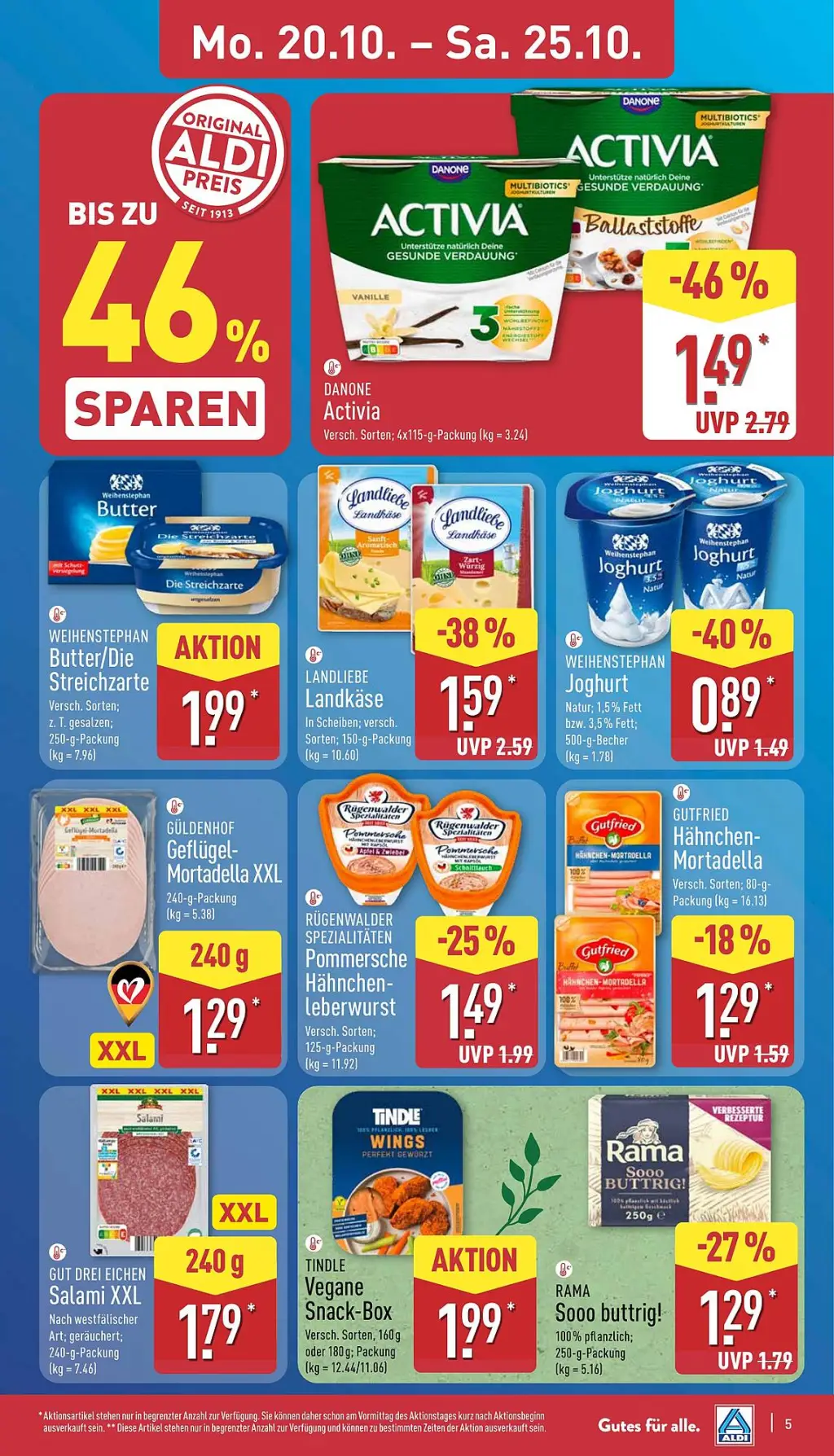 Aldi Nord Prospekt KW43 mit aktuellen Angeboten und attraktiven Rabatten – günstige Lebensmittel, Sparen Sie bei Aldi Nord Prospekt diese Woche!