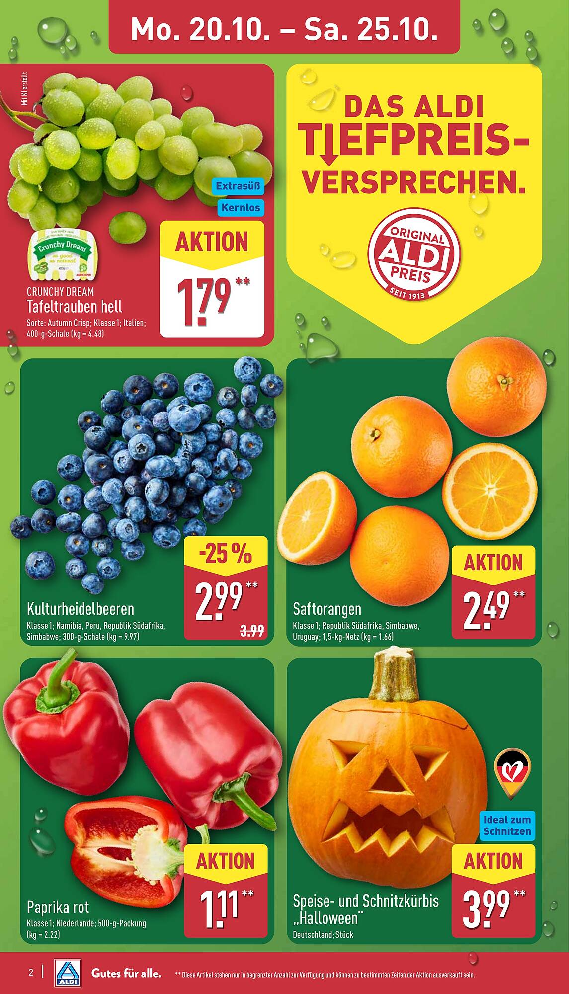 Aldi Nord Prospekt KW43 mit aktuellen Angeboten und attraktiven Rabatten – günstige Lebensmittel, Sparen Sie bei Aldi Nord Prospekt diese Woche!