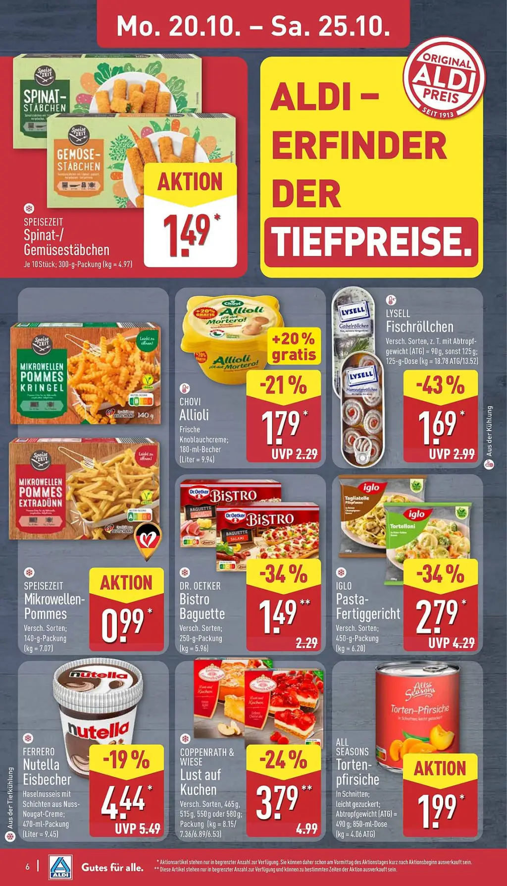 Aldi Nord Prospekt KW43 mit aktuellen Angeboten und attraktiven Rabatten – günstige Lebensmittel, Sparen Sie bei Aldi Nord Prospekt diese Woche!