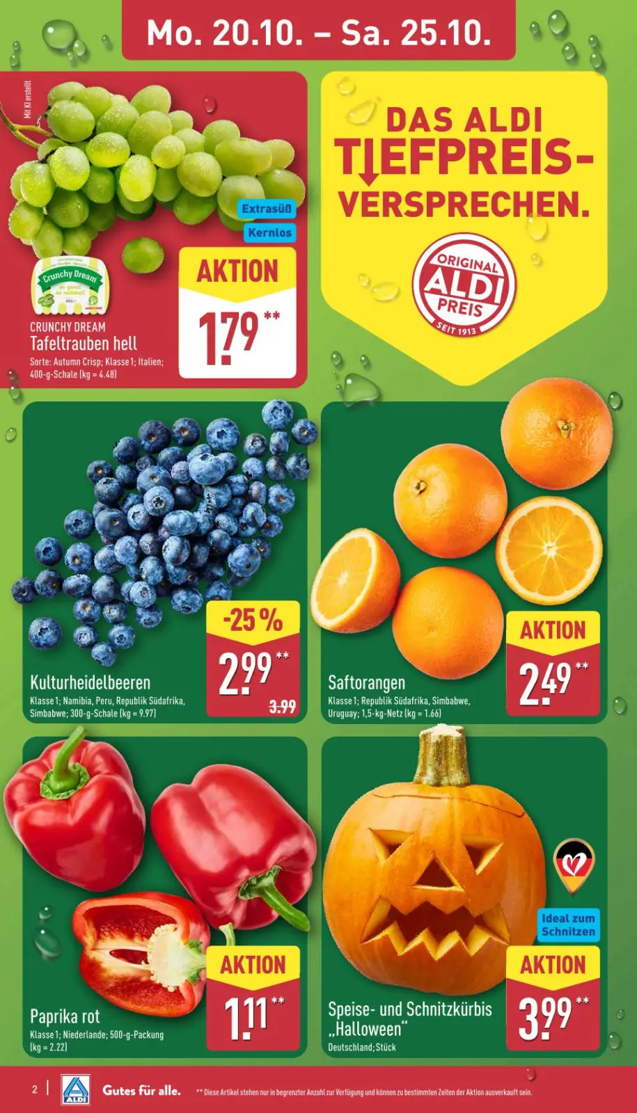Aldi Nord Prospekt KW42 mit aktuellen Angeboten und attraktiven Rabatten – günstige Lebensmittel, Sparen Sie bei Aldi Nord Prospekt diese Woche!