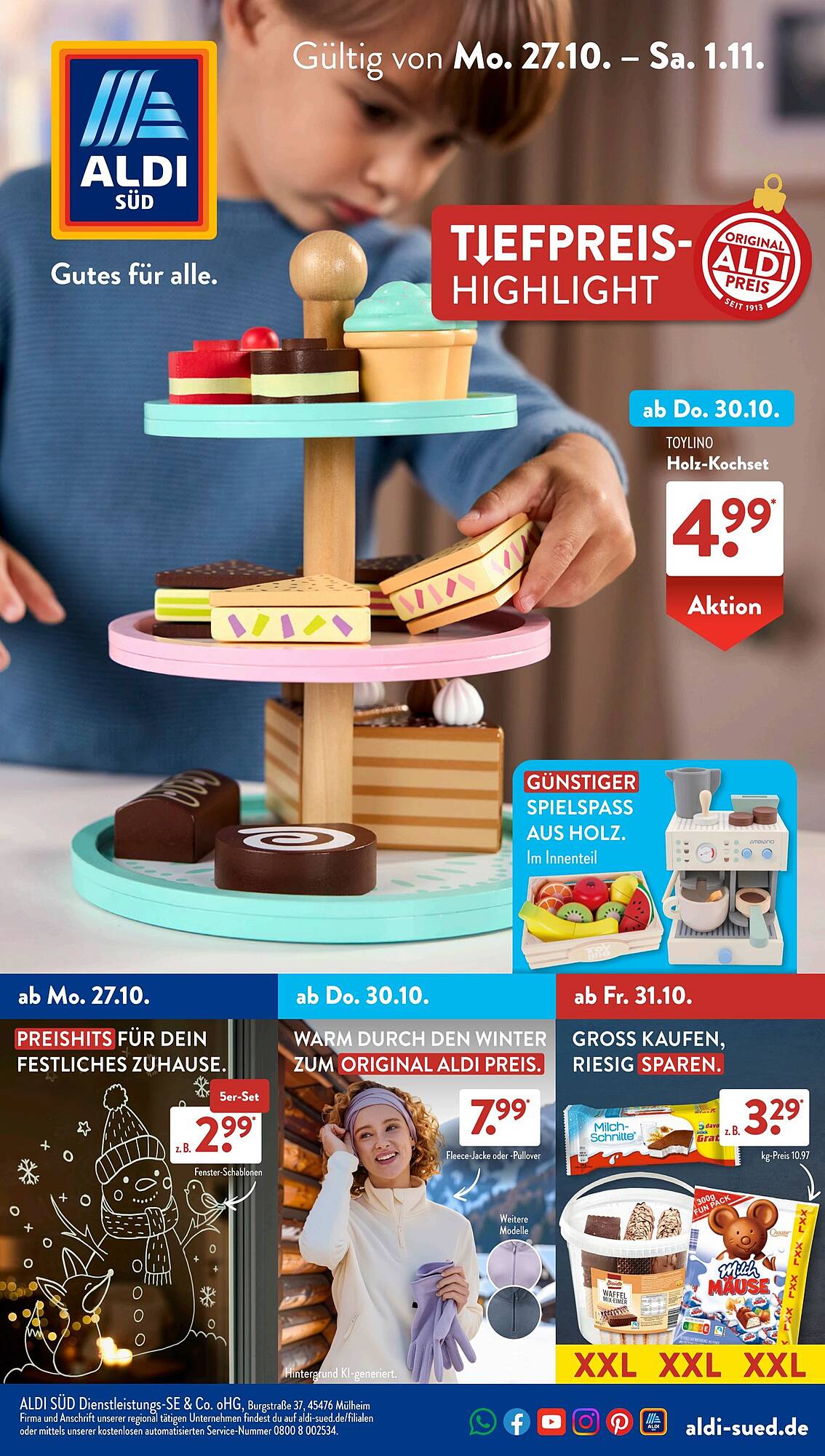 Aldi Süd Prospekt KW44 mit aktuellen Angeboten und attraktiven Rabatten – günstige Lebensmittel, Sparen Sie bei Aldi Süd Prospekt diese Woche!