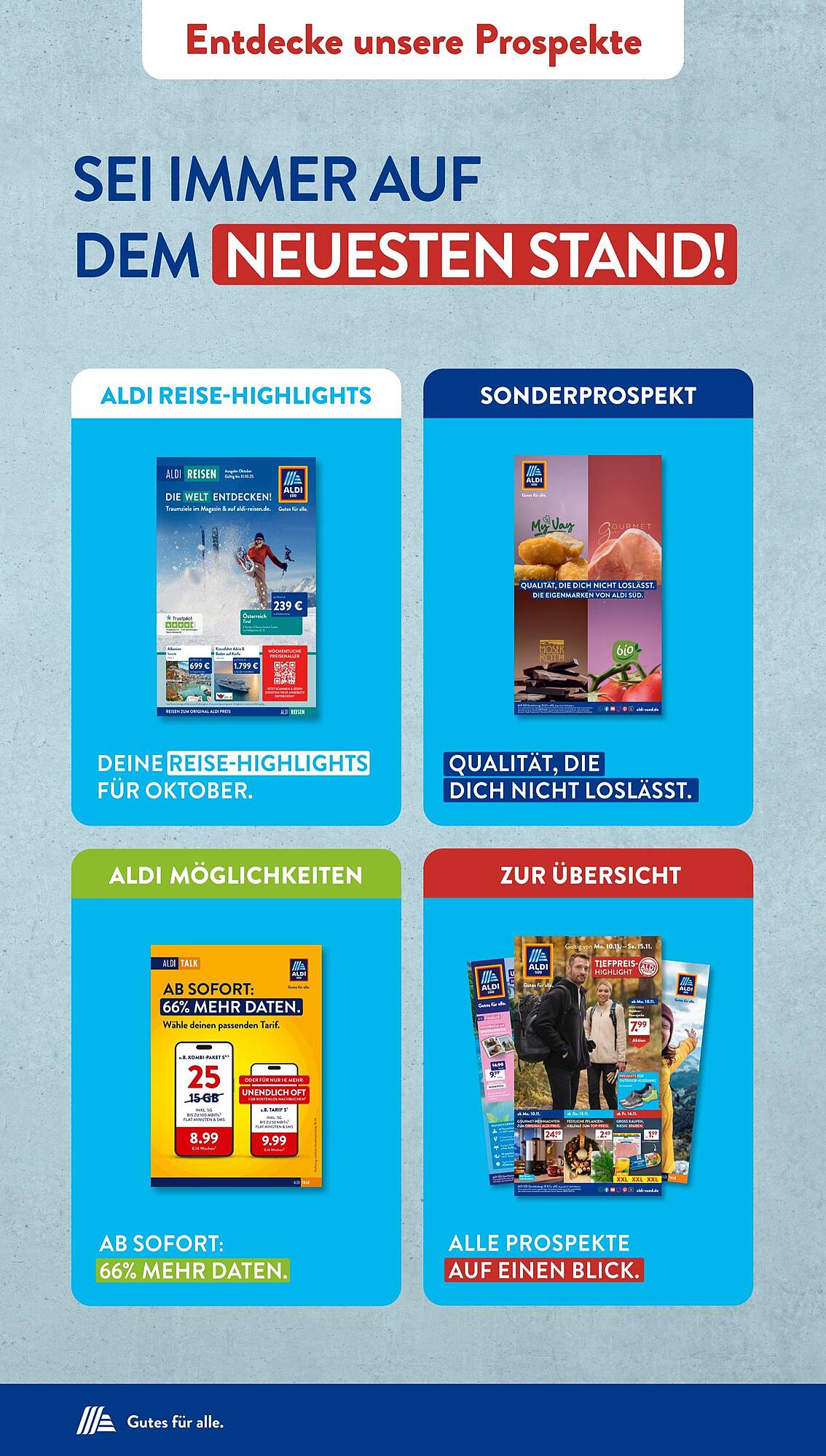 Aldi Süd Prospekt KW45 mit aktuellen Angeboten und attraktiven Rabatten – günstige Lebensmittel, Sparen Sie bei Aldi Süd Prospekt diese Woche!