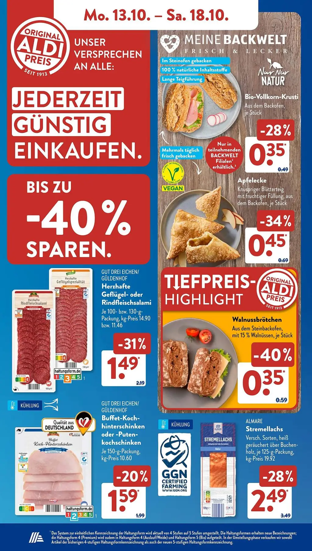 Aldi Süd Prospekt KW42 mit aktuellen Angeboten und attraktiven Rabatten – günstige Lebensmittel, Sparen Sie bei Aldi Süd Prospekt diese Woche!