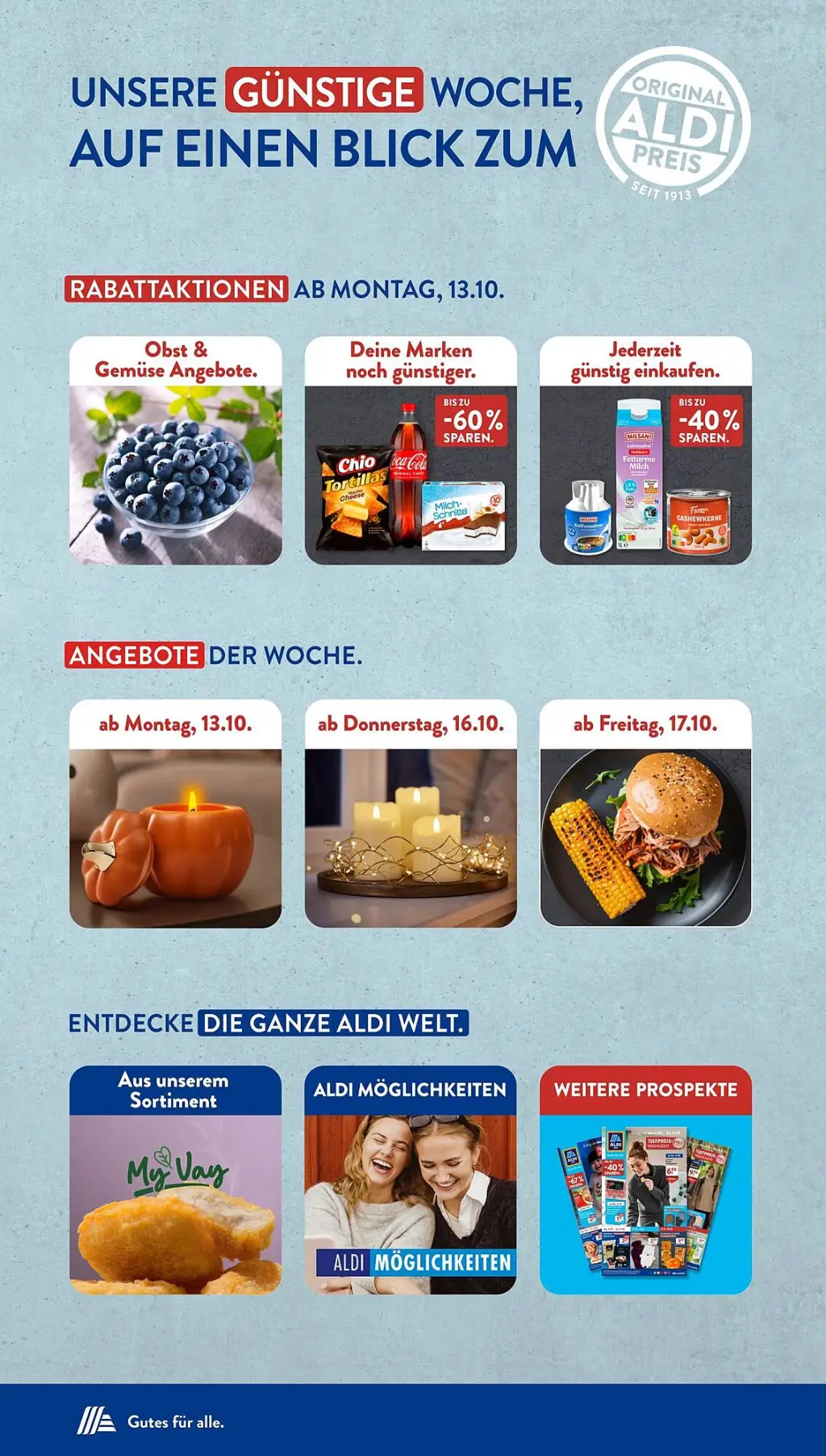 Aldi Süd Prospekt KW42 mit aktuellen Angeboten und attraktiven Rabatten – günstige Lebensmittel, Sparen Sie bei Aldi Süd Prospekt diese Woche!