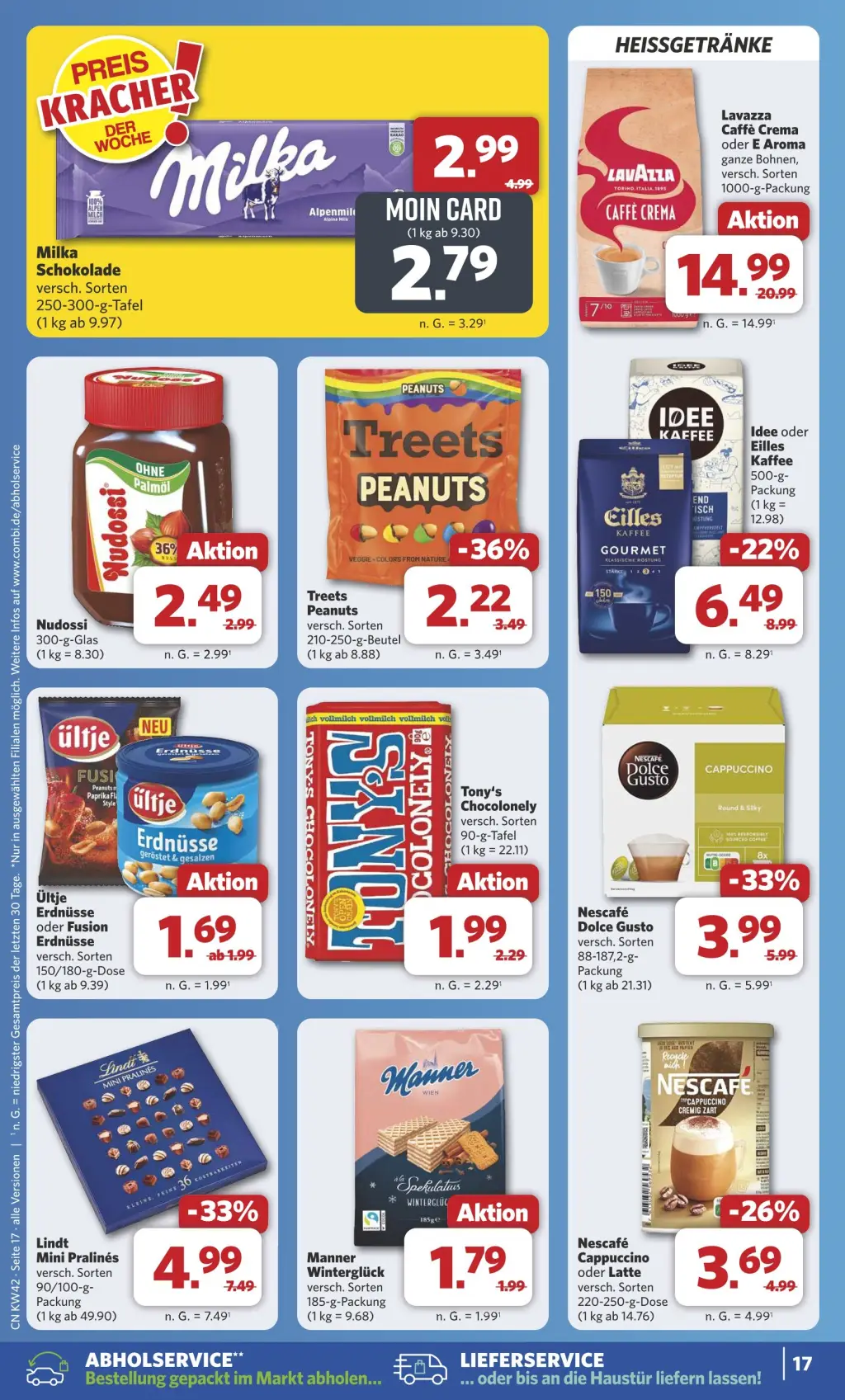 Combi Prospekt KW42 mit aktuellen Angeboten und attraktiven Rabatten – günstige Lebensmittel, Sparen Sie bei Combi Prospekt diese Woche!
