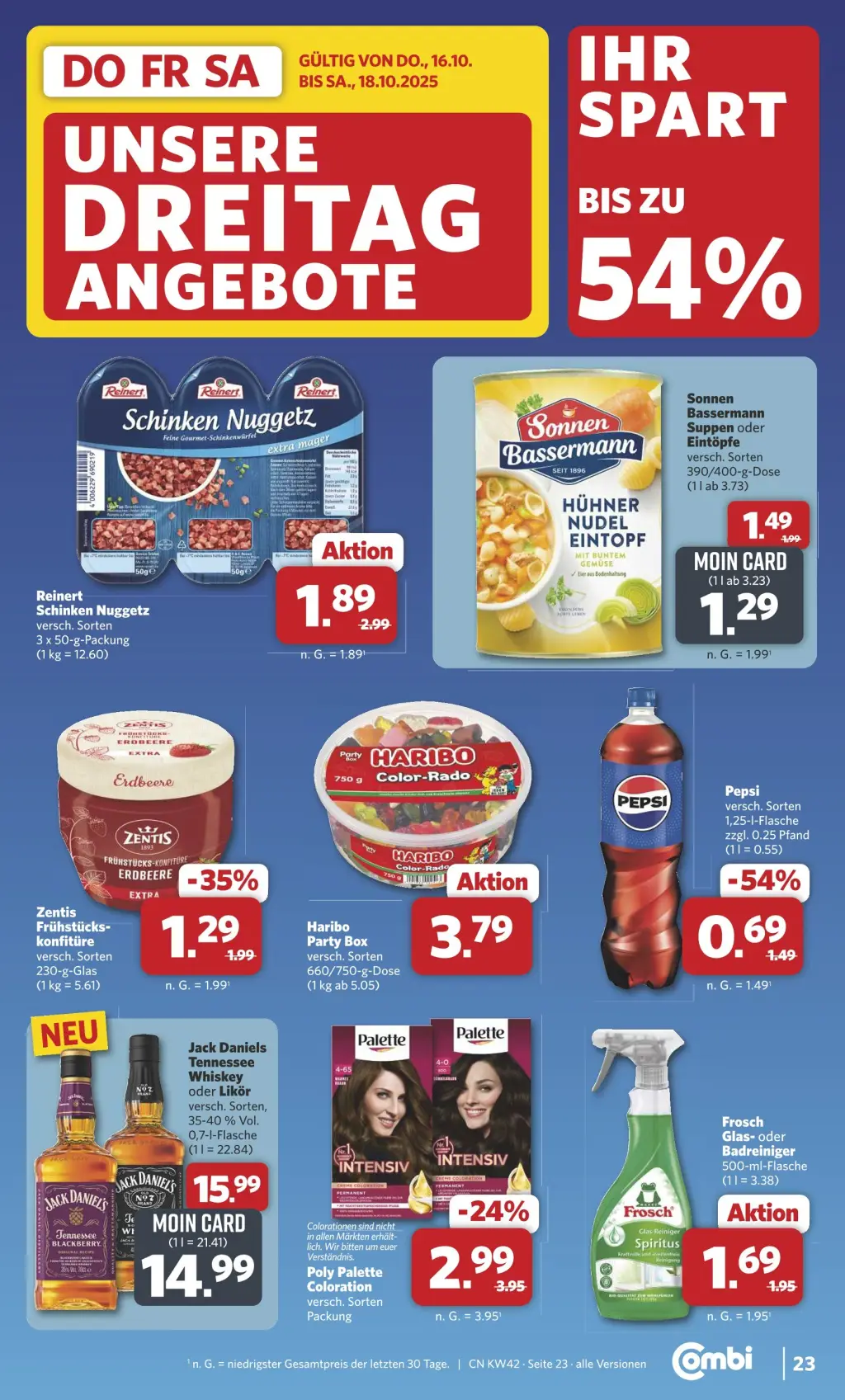 Combi Prospekt KW42 mit aktuellen Angeboten und attraktiven Rabatten – günstige Lebensmittel, Sparen Sie bei Combi Prospekt diese Woche!