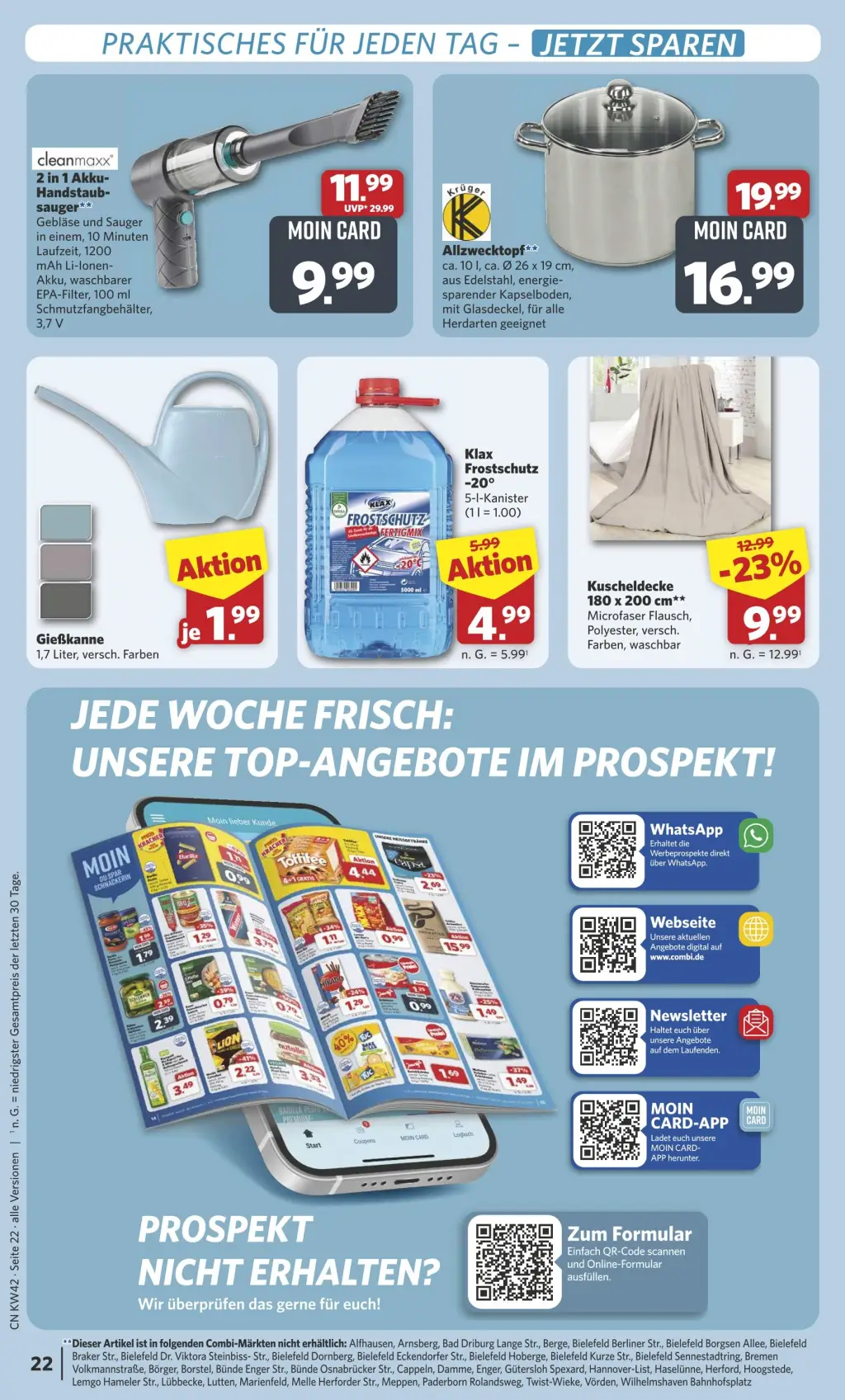 Combi Prospekt KW42 mit aktuellen Angeboten und attraktiven Rabatten – günstige Lebensmittel, Sparen Sie bei Combi Prospekt diese Woche!