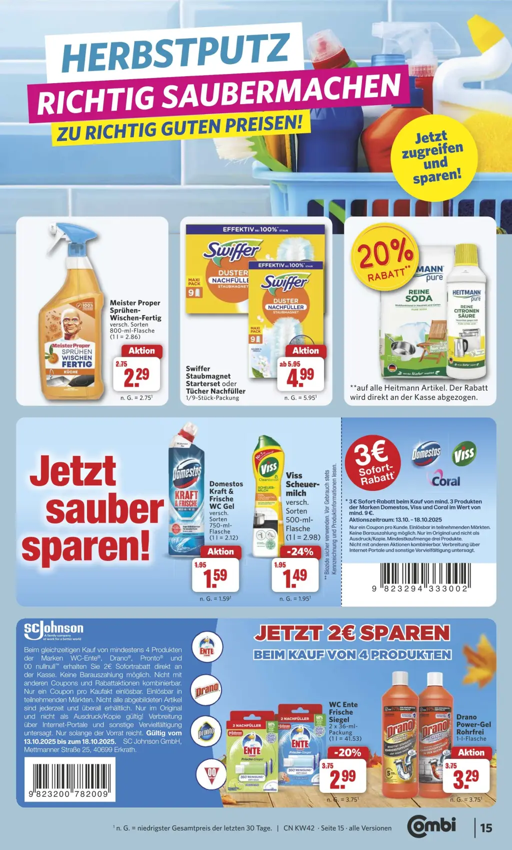 Combi Prospekt KW42 mit aktuellen Angeboten und attraktiven Rabatten – günstige Lebensmittel, Sparen Sie bei Combi Prospekt diese Woche!