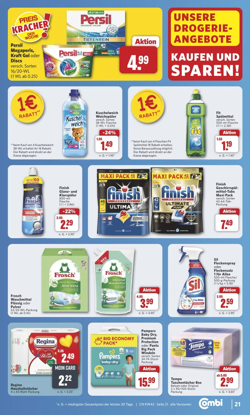 Combi Prospekt KW42 mit aktuellen Angeboten und attraktiven Rabatten – günstige Lebensmittel, Sparen Sie bei Combi Prospekt diese Woche!