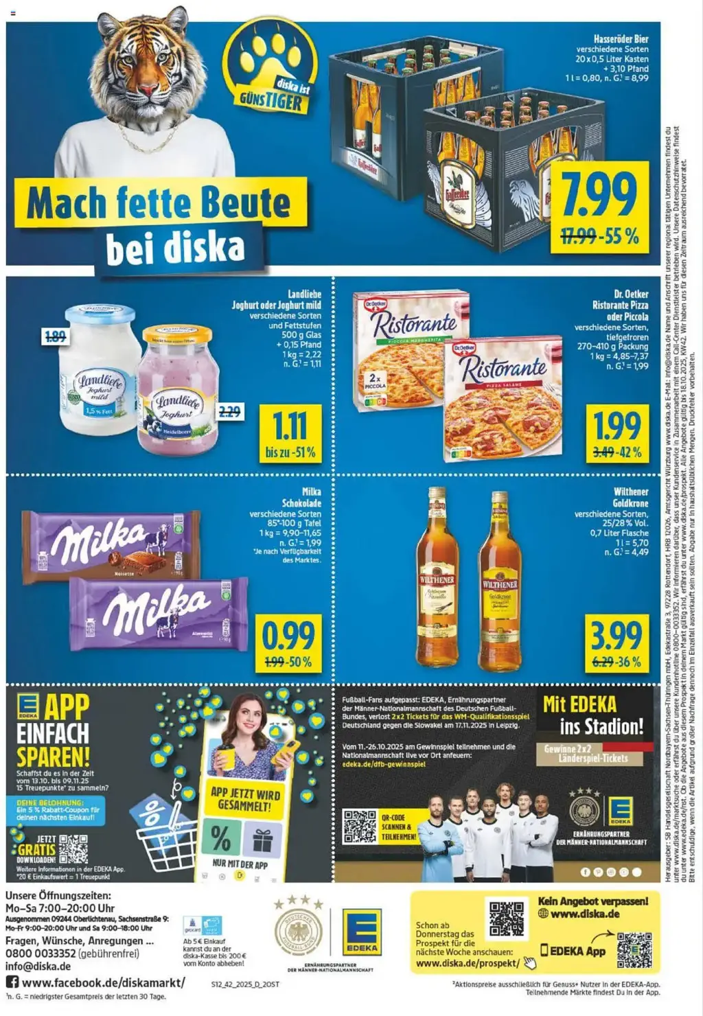 diska Prospekt KW42 mit aktuellen Angeboten und attraktiven Rabatten – günstige Lebensmittel, Sparen Sie bei diska Prospekt diese Woche!