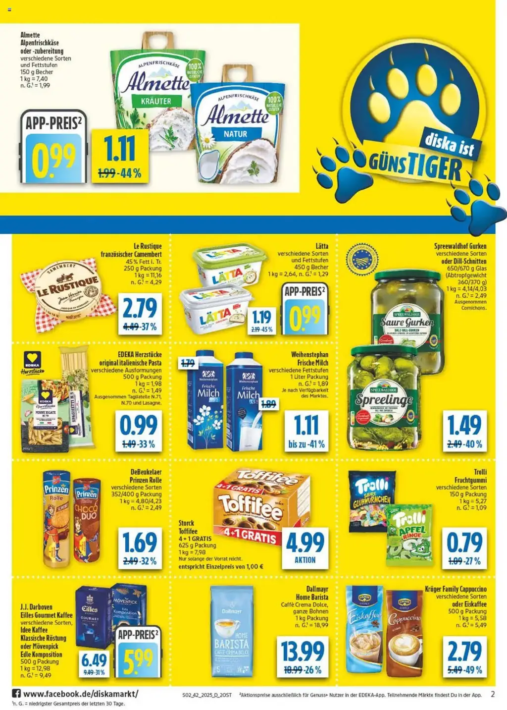 diska Prospekt KW42 mit aktuellen Angeboten und attraktiven Rabatten – günstige Lebensmittel, Sparen Sie bei diska Prospekt diese Woche!