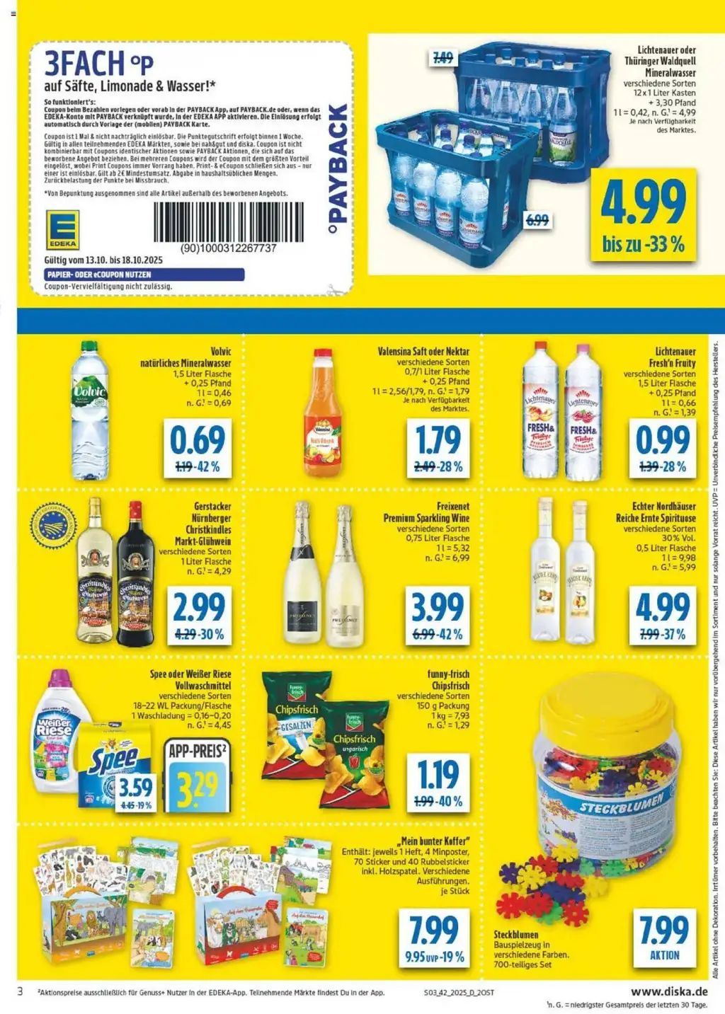diska Prospekt KW42 mit aktuellen Angeboten und attraktiven Rabatten – günstige Lebensmittel, Sparen Sie bei diska Prospekt diese Woche!