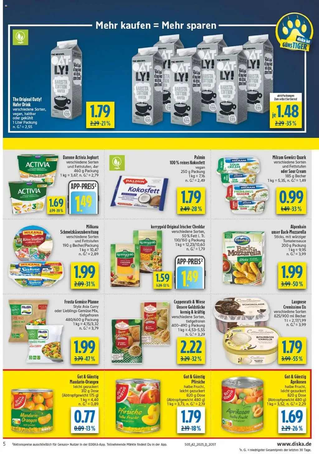 diska Prospekt KW42 mit aktuellen Angeboten und attraktiven Rabatten – günstige Lebensmittel, Sparen Sie bei diska Prospekt diese Woche!
