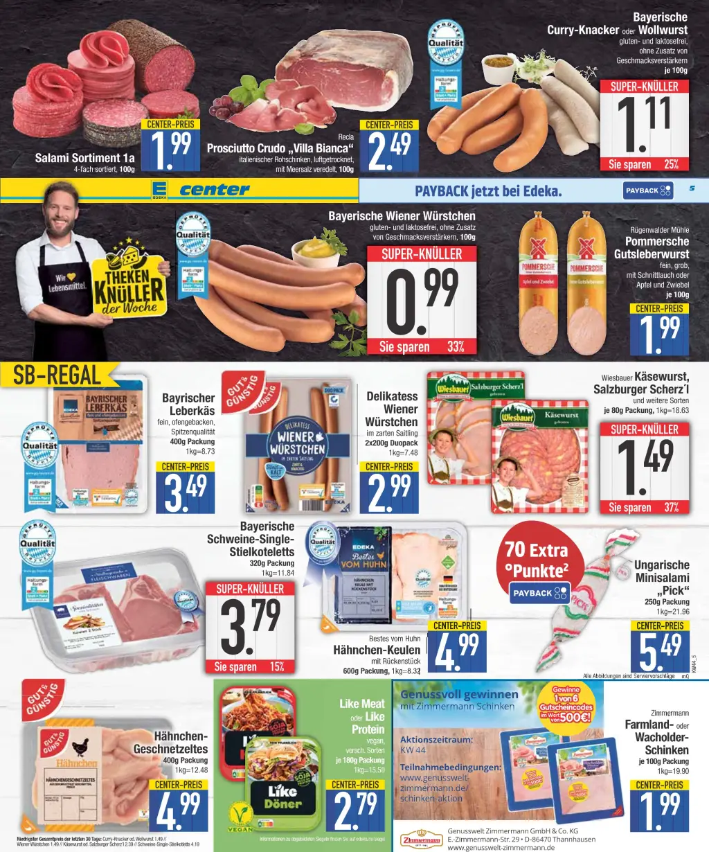 E-Center Prospekt KW44 mit aktuellen Angeboten und attraktiven Rabatten – günstige Lebensmittel, Sparen Sie bei E-Center Prospekt diese Woche!