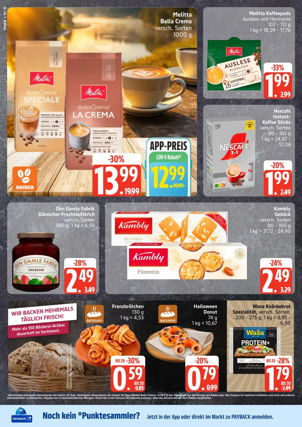 Edeka Prospekt KW44 mit aktuellen Angeboten und attraktiven Rabatten – günstige Lebensmittel, Sparen Sie bei Edeka Prospekt diese Woche!