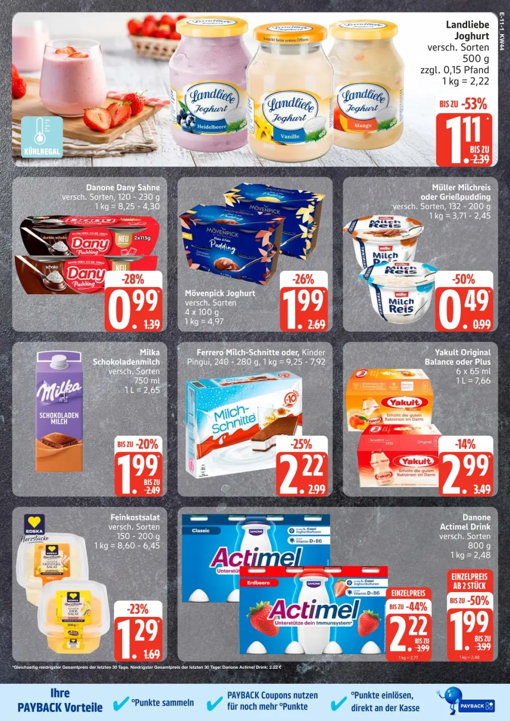 Edeka Prospekt KW44 mit aktuellen Angeboten und attraktiven Rabatten – günstige Lebensmittel, Sparen Sie bei Edeka Prospekt diese Woche!