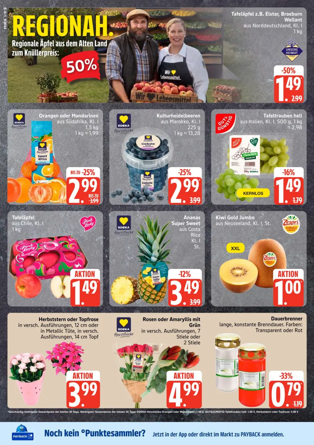 Edeka Prospekt KW44 mit aktuellen Angeboten und attraktiven Rabatten – günstige Lebensmittel, Sparen Sie bei Edeka Prospekt diese Woche!